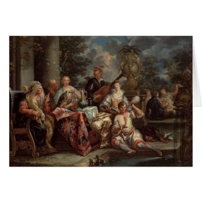 A Musical Interlude on a Patio (pair with 59639) (Front Horizontal)