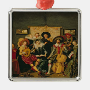 A Musical Party, c.1625 Metal Ornament