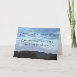 A Musician's Canvas Greeting Card