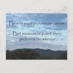 A Musician's Canvas Postcard