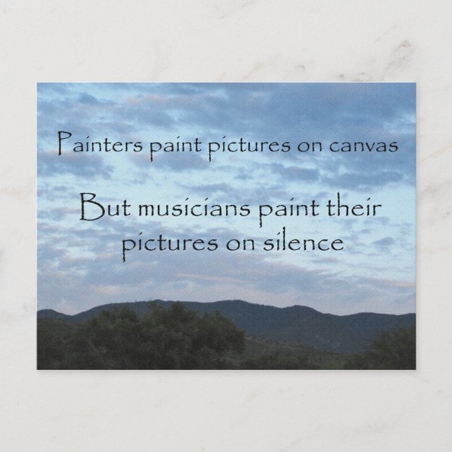 A Musician's Canvas Postcard (Front)