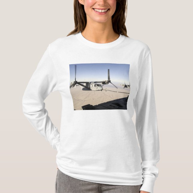 A MV-22 Osprey refuels midflight T-Shirt (Front)