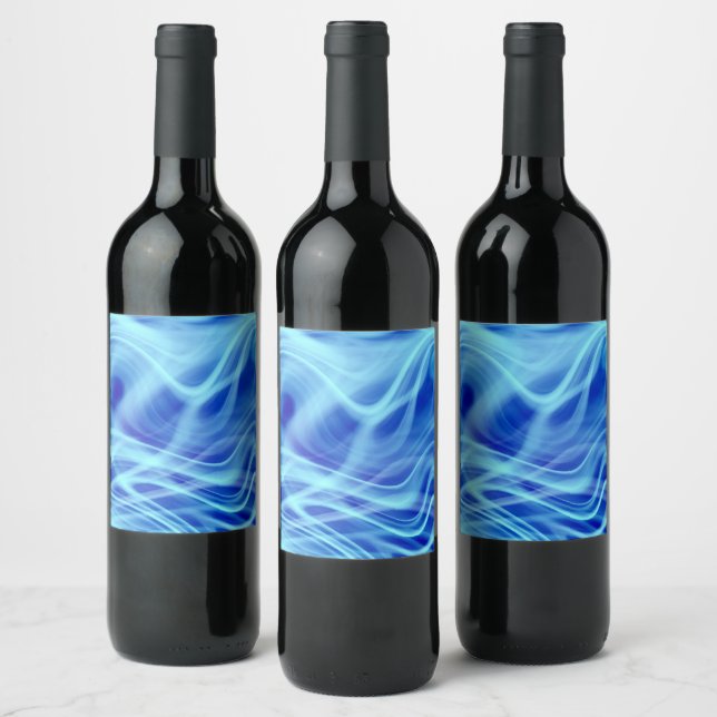 A Mystical Blue Fog  Wine Label (Bottles)