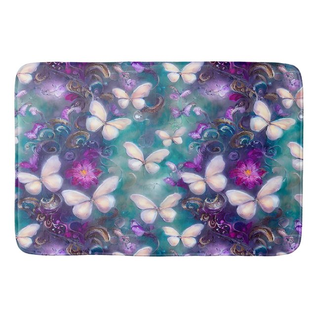A Mystical Butterfly Series Design 1 Bath Mat (Front)