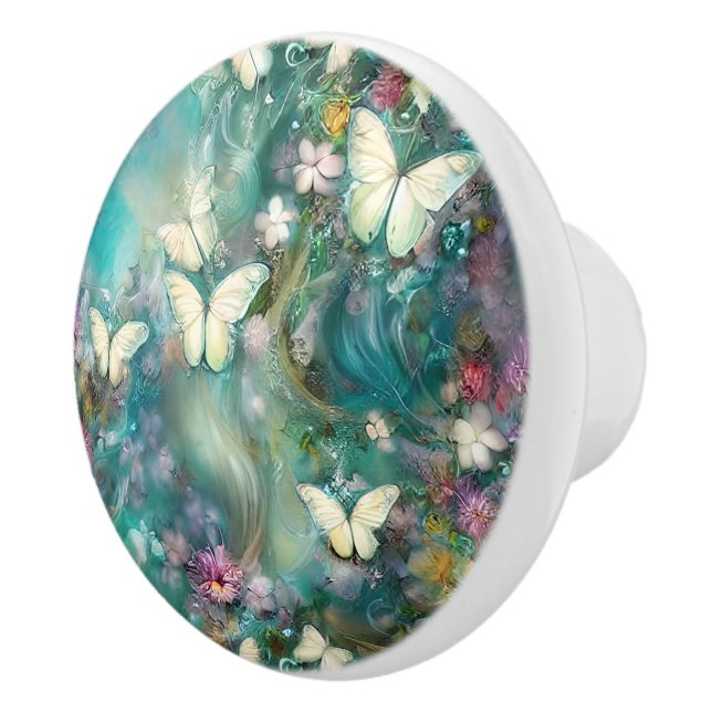 A Mystical Butterfly Series Design 3 Ceramic Knob (Right)