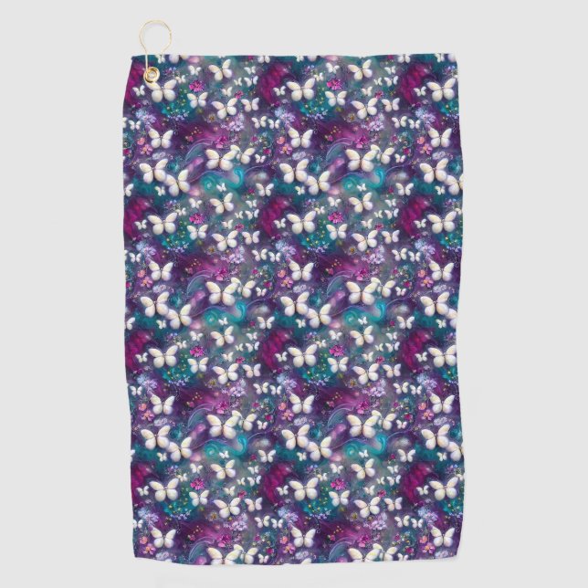 A Mystical Butterfly Series Design 5 Golf Towel (Front)