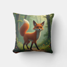 A mystical fox wandering through the forest