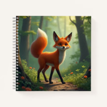 A mystical fox wandering through the forest