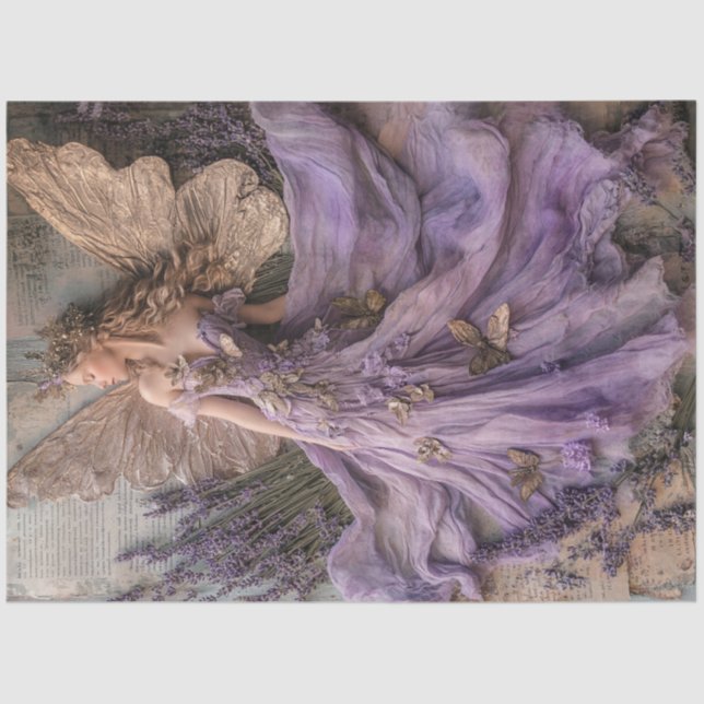 A Mystical Lavender Fairy Series Design #1 Tissue Paper (Front)
