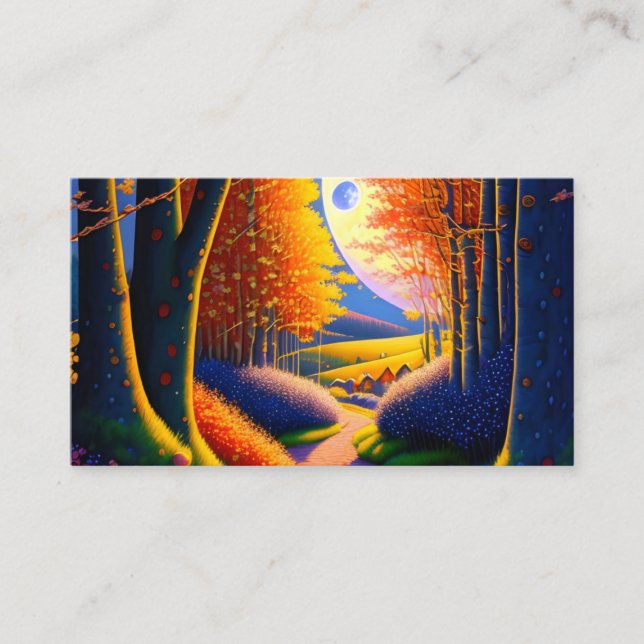 A narrow Path Between Thick Hedges Throw Pillow Business Card (Front)