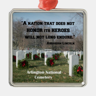 A nation that does not honour its heroes metal tree decoration