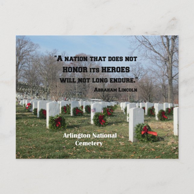 A nation that does not honour its heroes postcard (Front)