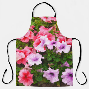 A nature photo is a beautiful petunia flower. Plan Apron