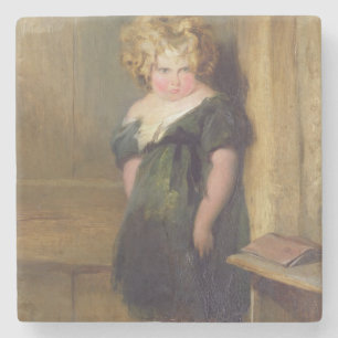 A Naughty Child (oil on canvas) Stone Coaster