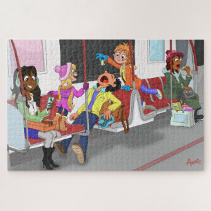 A naughty kid in  the Subway Jigsaw Puzzle