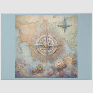 A Nautical Compass Series Design 10 Tissue Paper