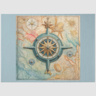 A Nautical Compass Series Design 5 Tissue Paper