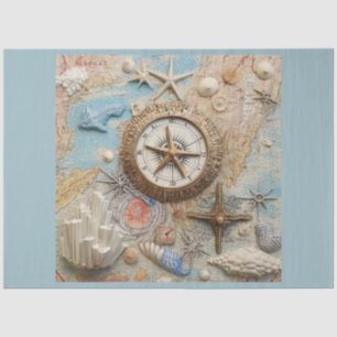 A Nautical Compass Series Design 7 Tissue Paper