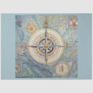 A Nautical Compass Series Design 8 Tissue Paper