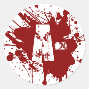 A Negative Blood Type Donation Vampire Zombie Classic Round Sticker