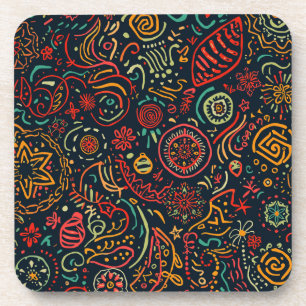A Neon Abstract Coaster