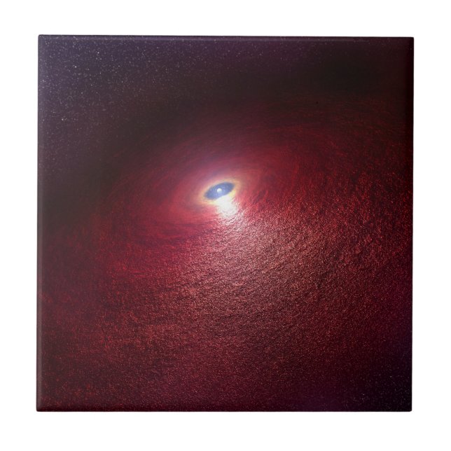 A Neutron Star With A Disc Of Warm Dust. Ceramic Tile (Front)