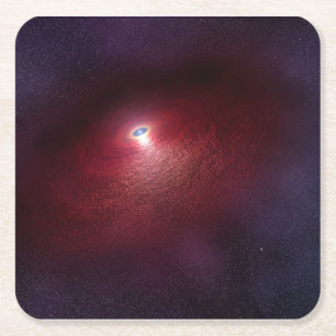 A Neutron Star With A Disc Of Warm Dust. Square Paper Coaster