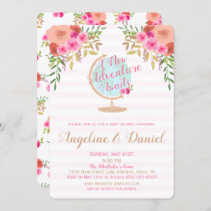 A New Adventure Awaits Baby Shower Invitation