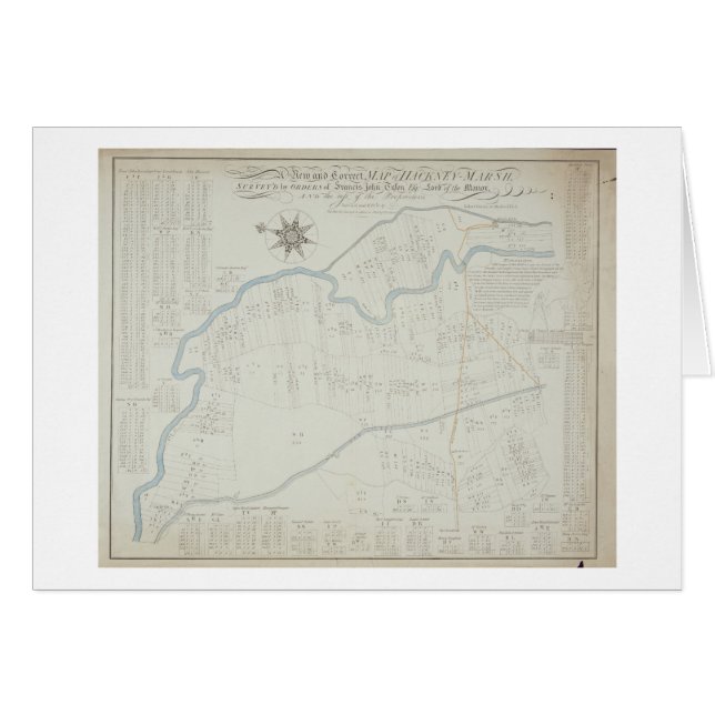 A New and Correct Map of Hackney Marsh, 1745 (lith (Front Horizontal)