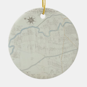 A New and Correct Map of Hackney Marsh, 1745 (lith Ceramic Ornament