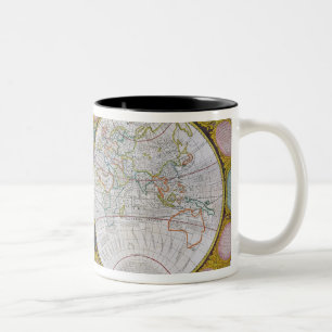 A New and Correct Map of the World, 1770-97 Two-Tone Coffee Mug