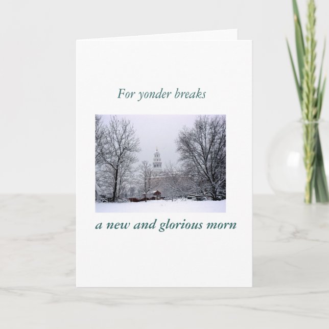 A New and Glorious Morn Holiday Card (Front)