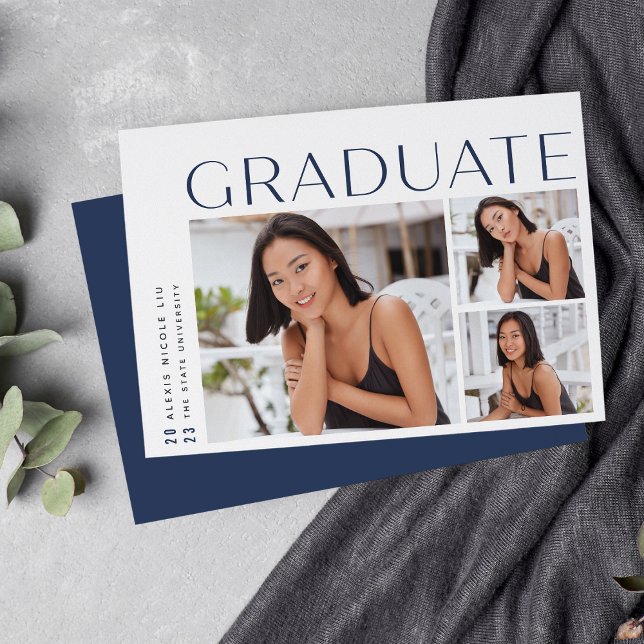 A New Angle | Three Photo Collage Graduation Announcement (Creator Uploaded)