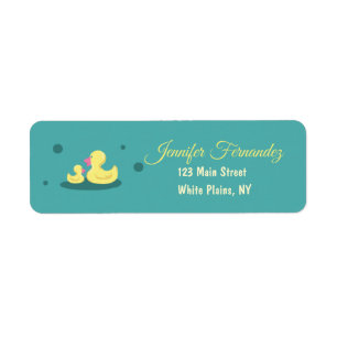 A New Baby to Love Duck Baby Shower Label Return Address Label
