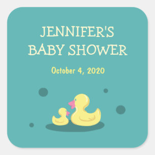 A New Baby to Love Duck Baby Shower Sticker