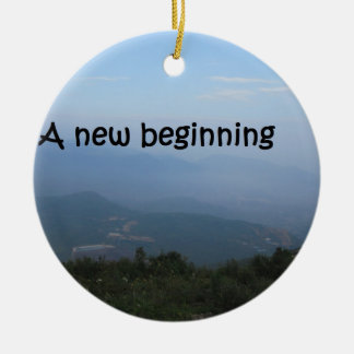 A new beginning ceramic tree decoration