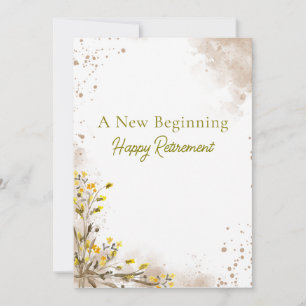 A New Beginning Elegant Retirement gift Card