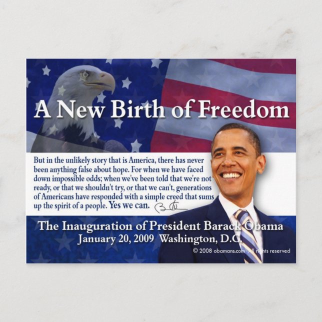A New Birth of Freedom Postcard (Front)
