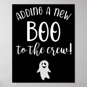 A New Boo To The Crew Halloween Pregnancy Poster