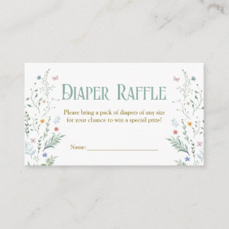 A New Chapter Baby Shower Diaper Raffle Tickets Enclosure Card