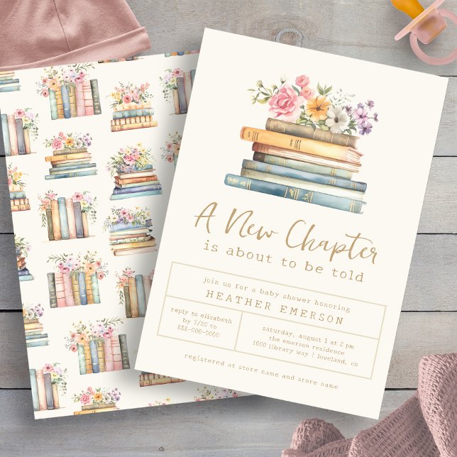 A New Chapter Baby Shower Invitation (A New Chapter Baby Shower Invitation by Painted Paperie
)