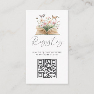 A New Chapter Baby Shower Registry  Enclosure Card