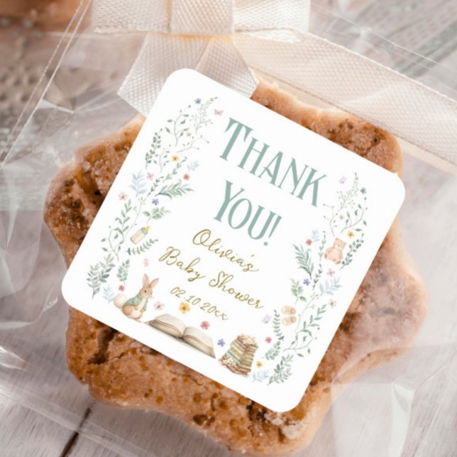 A New Chapter Baby Shower Square Sticker (Creator Uploaded)