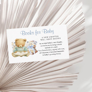 A New Chapter Begin Cute Bear Books for Baby Enclosure Card