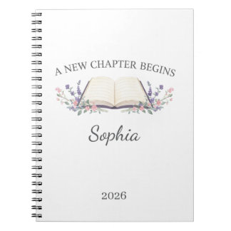 A New Chapter Begins 2026 Personalized Notebook
