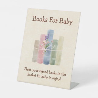 A New Chapter Begins Baby Books Pedestal Sign