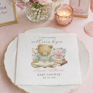 A New Chapter Begins Baby Girl Napkin