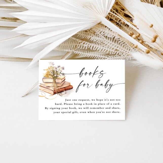 A New Chapter Begins Baby Shower Books For Baby Enclosure Card (Creator Uploaded)