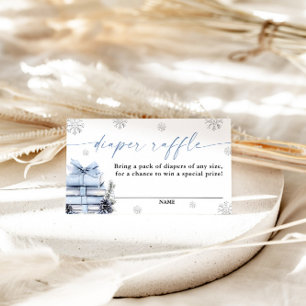 A New Chapter Begins Baby Shower, Diaper Raffle Enclosure Card