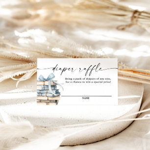 A New Chapter Begins Baby Shower, Diaper Raffle Enclosure Card